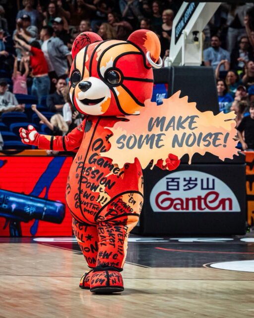 MAKE SOME NOISE 🎉🐻. It’s a blast 12 Days, 236.015 spectators, 1 Legend = BAERLINA 

Our mascot for the @fibawwc 2026 
📸FIBA